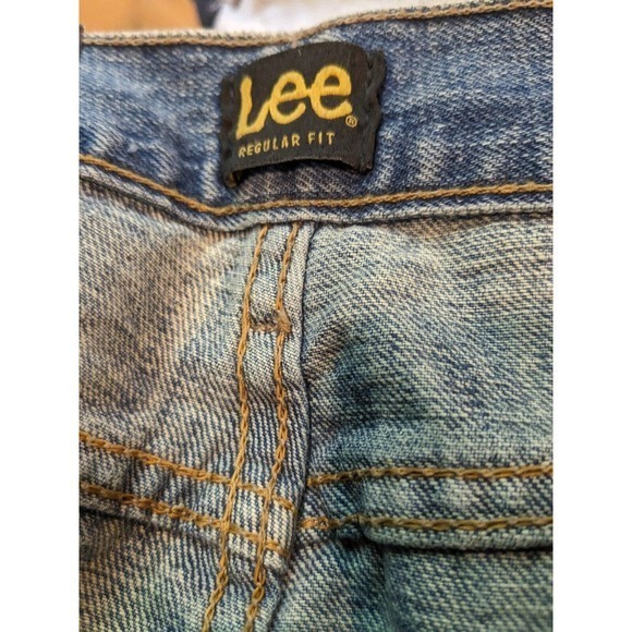 Lee Jeans Mens Size 30X32 Actual (30X32 Label) Blue Straight Leg denim NWT - Picture 3 of 5
